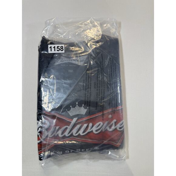 Budweiser Bowtie Logo T-Shirt 2XL Gray Heather King of Beers Graphic Tee - Picture 7 of 7